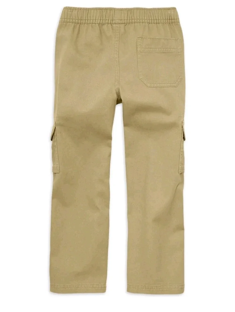 Boys Pull-On Cargo Pants - Black, Gray, Tan, Navy 4-Pack